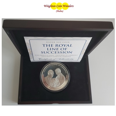 2013 Silver Proof 5oz Commemorative - Royal Line of Succession - Click Image to Close